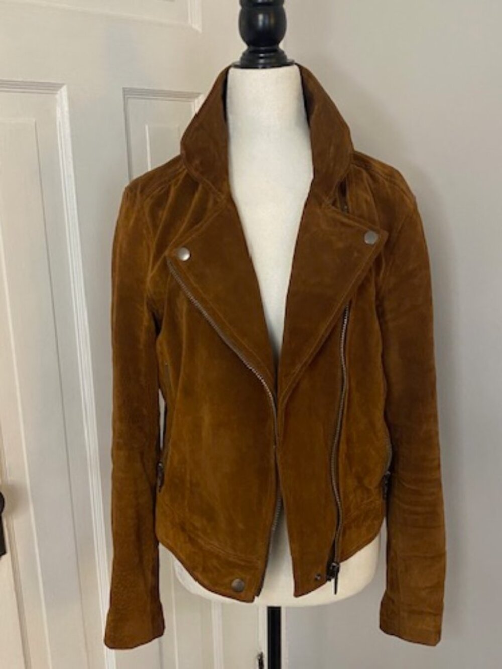 BLANK NYC Brown Suede Moto Jacket Medium